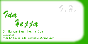 ida hejja business card